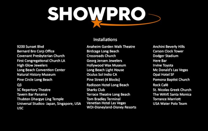 ShowPro Installations ShowPro Installations